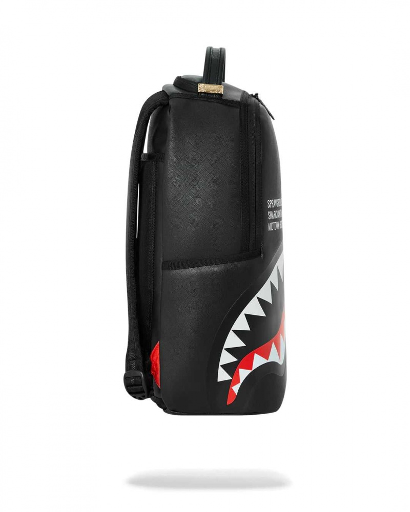 Sprayground Backpack SHARK CENTRAL 2.0 SPLIT BACKPACK / Black White | GVCPH3960