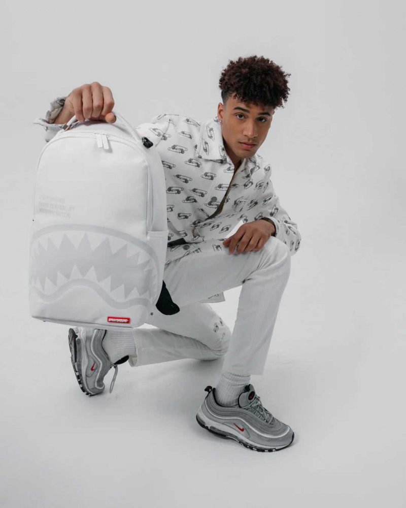 Sprayground Backpack SHARK CENTRAL 2.0 TOTAL BACKPACK / White | IHWER4391