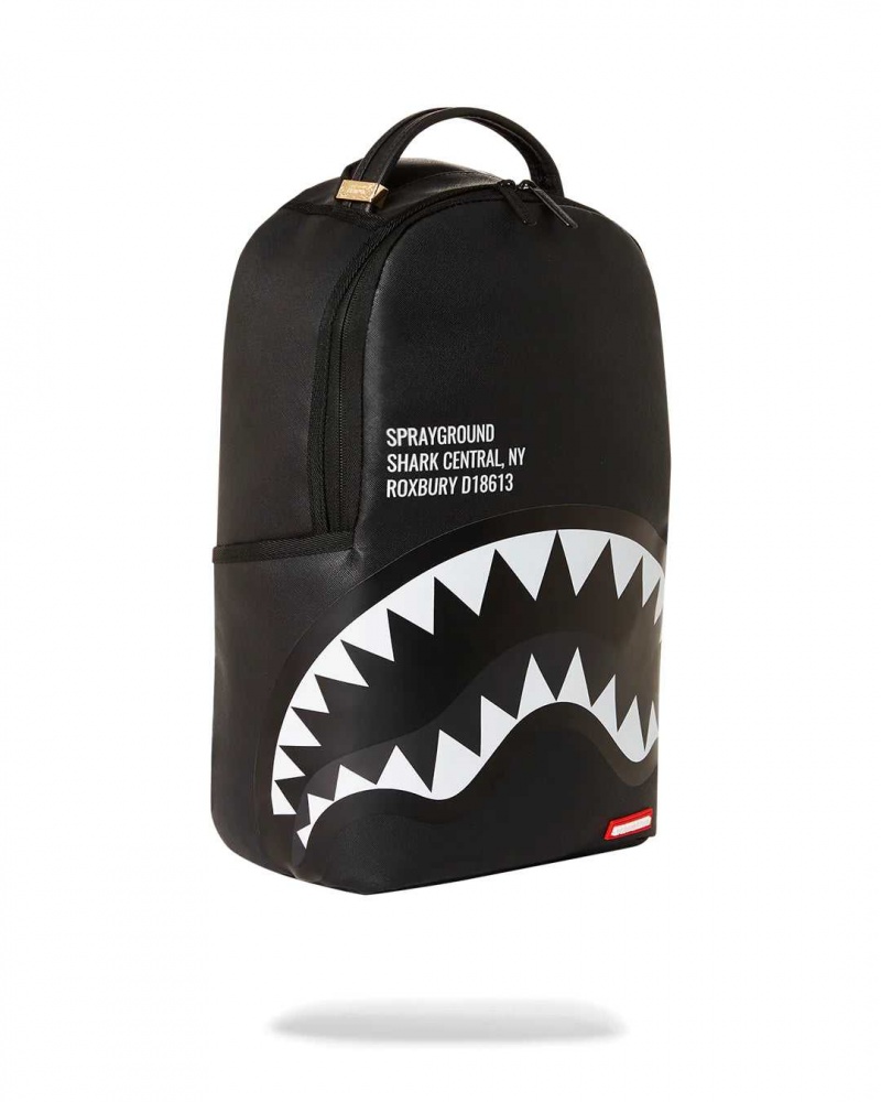 Sprayground Backpack SHARK CENTRAL 2.0 ON SP DLXSV BACKPACK / Black Grey Black | MQDBS7045