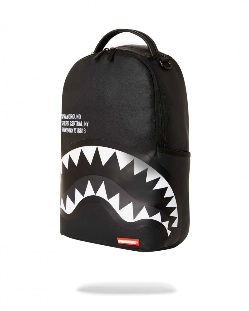 Sprayground Backpack SHARK CENTRAL 2.0 ON SP DLXSV BACKPACK / Black Grey Black | MQDBS7045