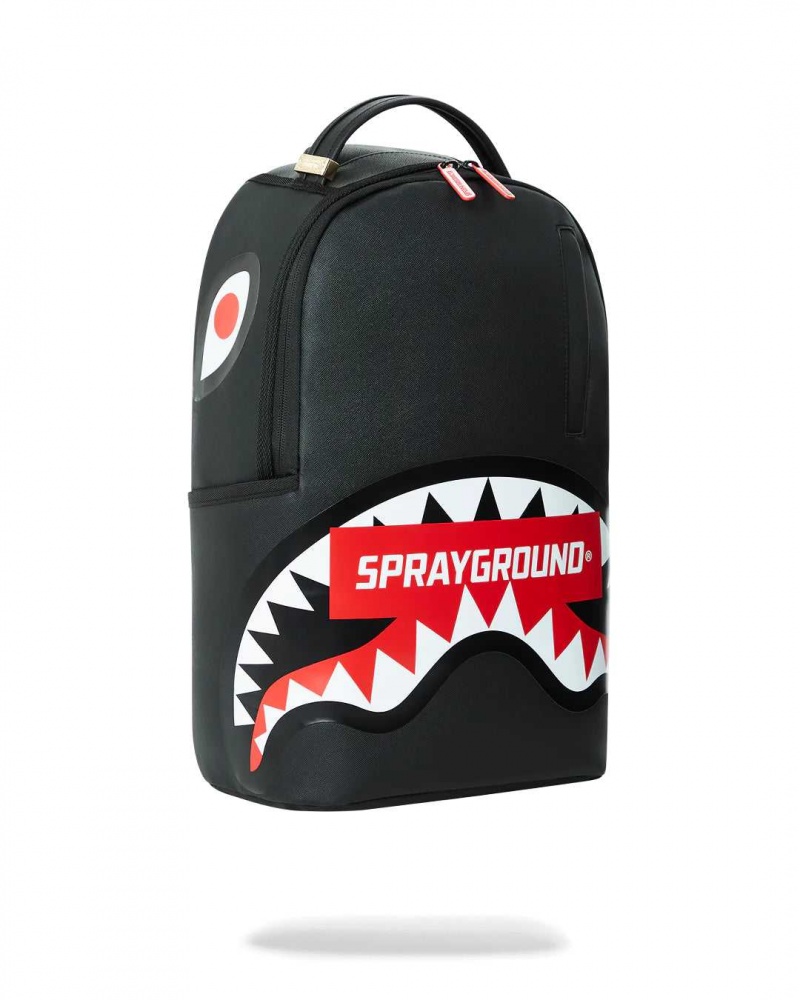 Sprayground Backpack SHARK CENTRAL SG LOGO CORE BACKPACK Black | YCAOD0819