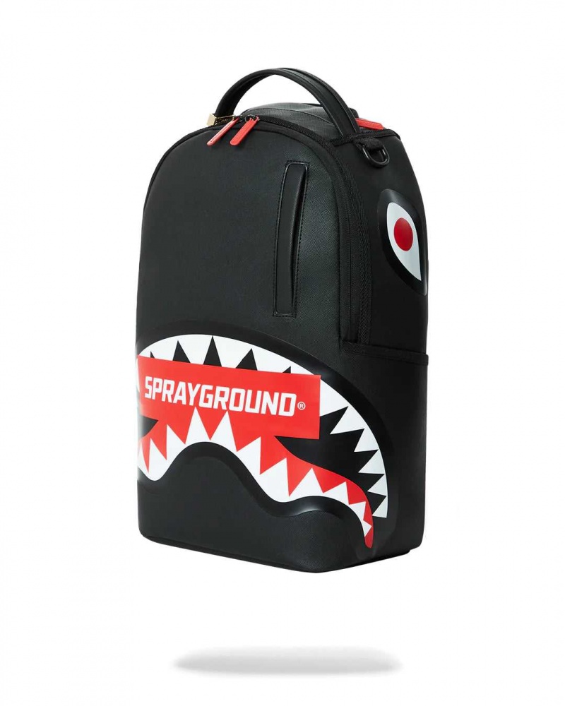 Sprayground Backpack SHARK CENTRAL SG LOGO CORE BACKPACK Black | YCAOD0819