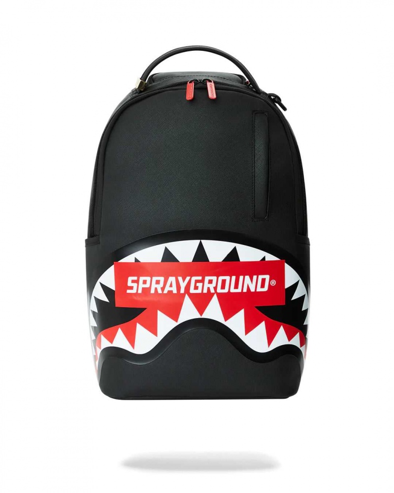 Sprayground Backpack SHARK CENTRAL SG LOGO CORE BACKPACK Black | YCAOD0819