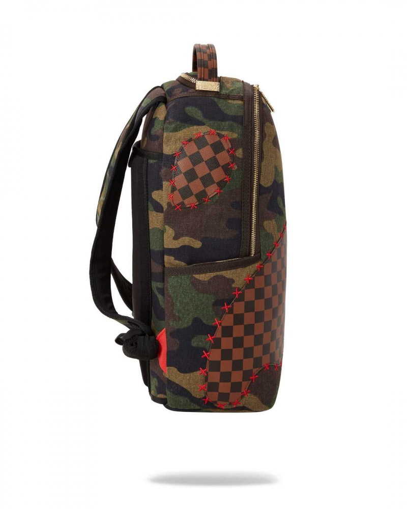 Sprayground Backpack SHARK SHAPE CHECK BACKPACK Green | QIVZM8534