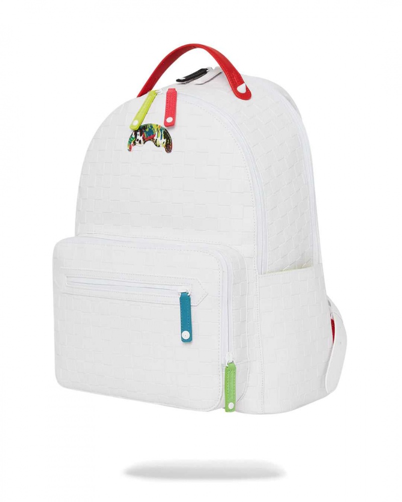 Sprayground Backpack SHARK TRIP NEW CARGO BACKPACK White | OCJUA1958