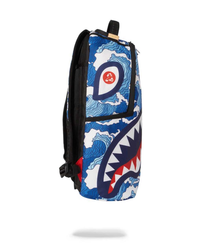 Sprayground Backpack SHARK WAVE Blue | ZVFCR0863