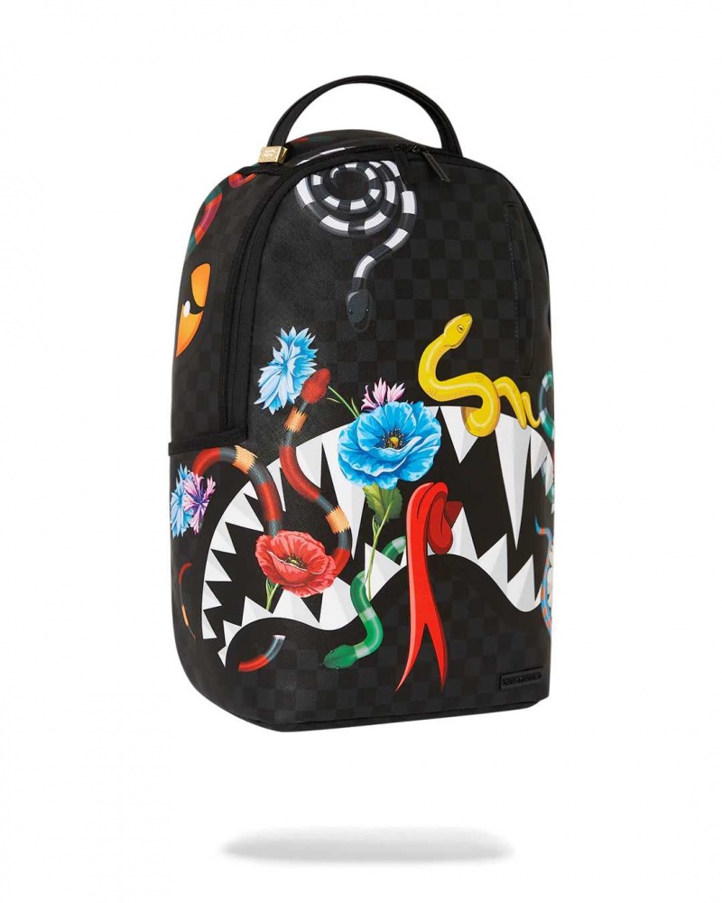 Sprayground Backpack SNAKES ON A BAG BACKPACK Black | FBHGJ8573