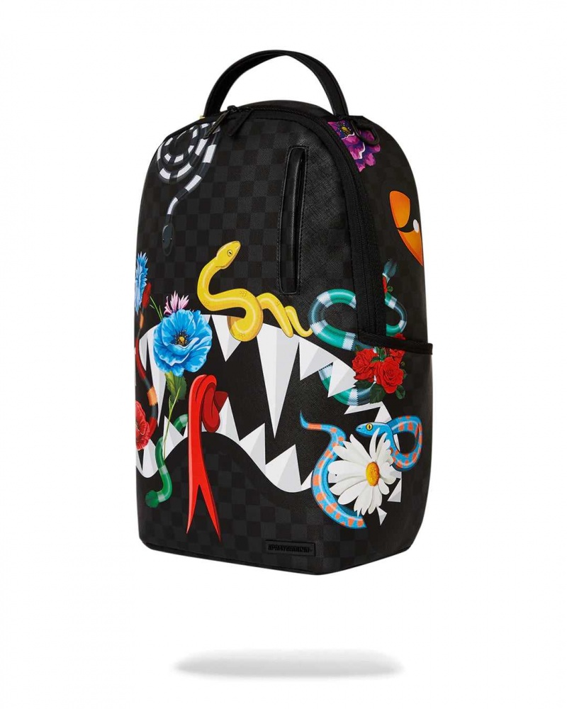 Sprayground Backpack SNAKES ON A BAG BACKPACK Black | FBHGJ8573