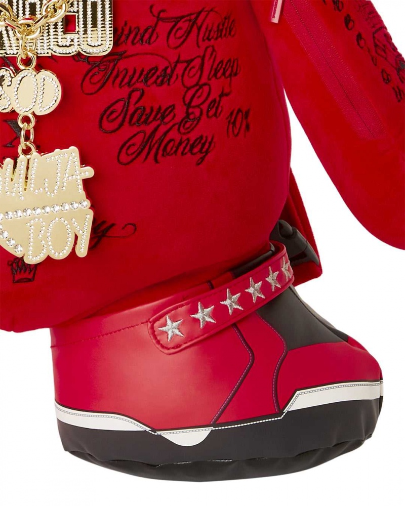 Sprayground Backpack SOULJA BOY BEAR BACKPACK Red | YMNKR9765