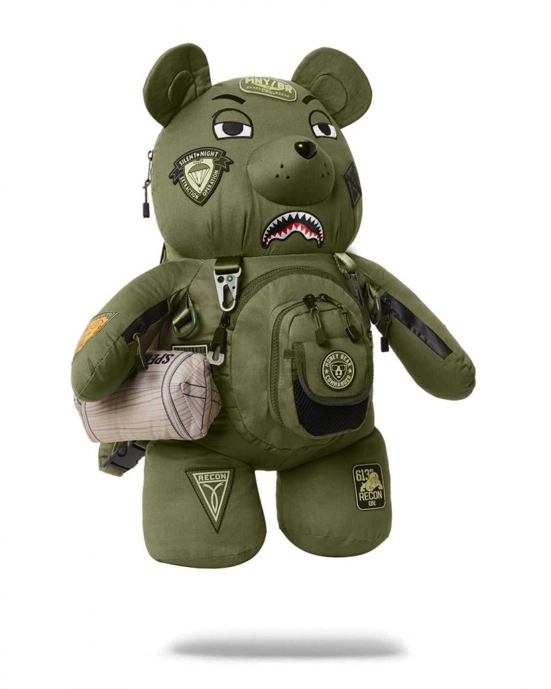 Sprayground Backpack SPECIAL OPS 3 BEAR BACKPACK Green | JUPHM5810