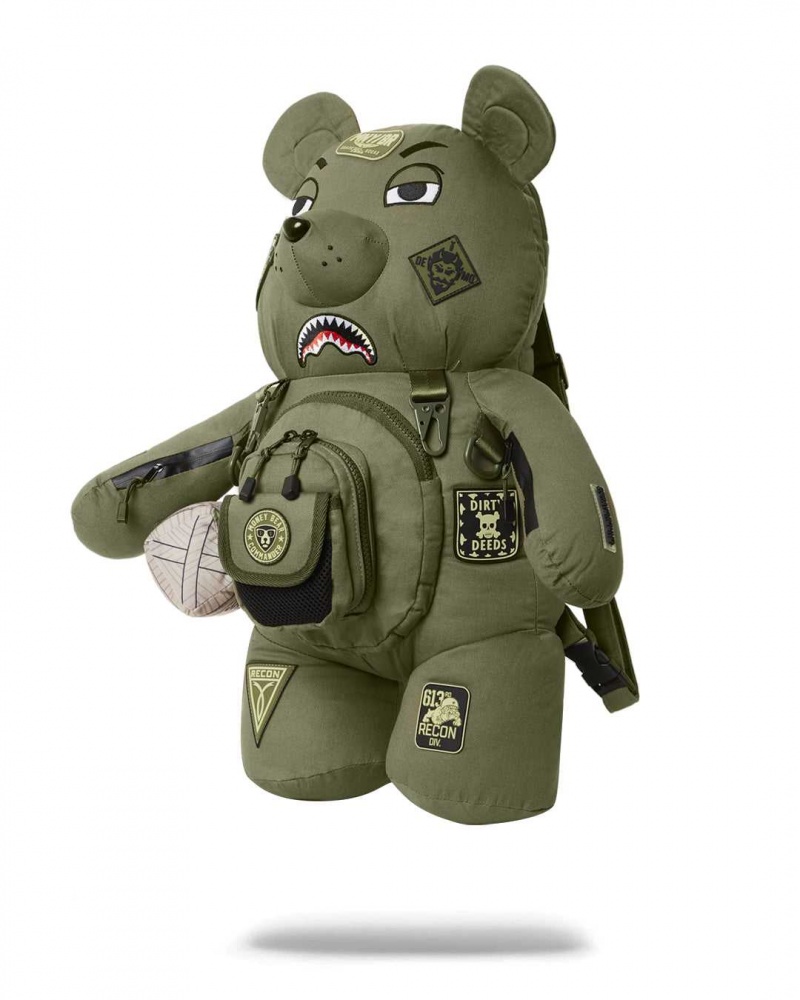 Sprayground Backpack SPECIAL OPS 3 BEAR BACKPACK Green | JUPHM5810