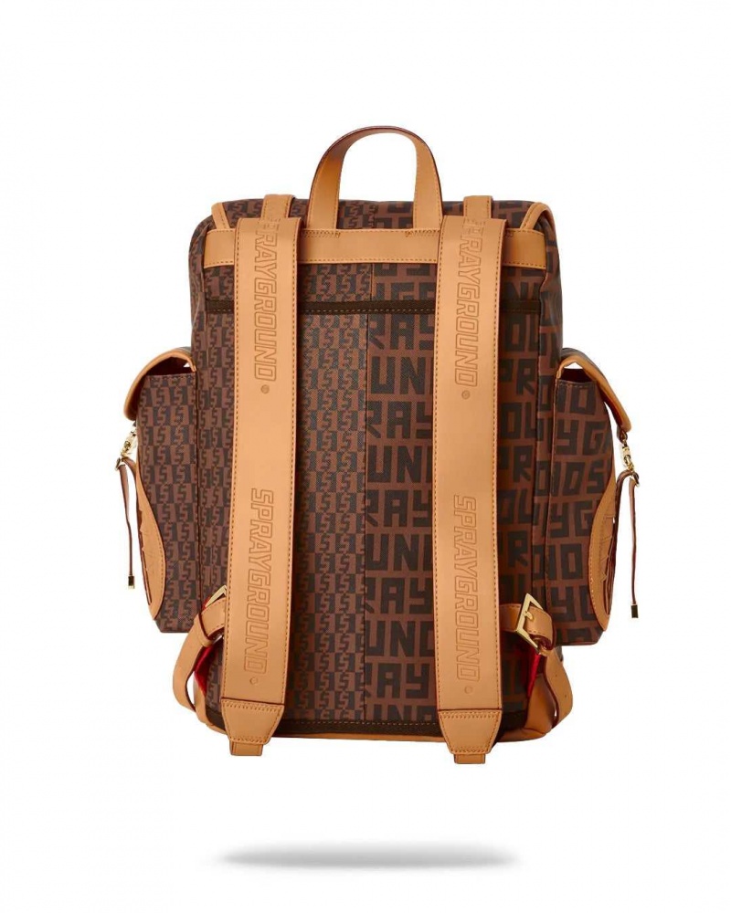 Sprayground Backpack SPLIT HENNEY MONTE CARLO Brown | UVLIZ5389