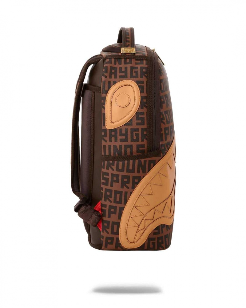 Sprayground Backpack SPLIT MONEY HENNEY Brown | DAQPX4903