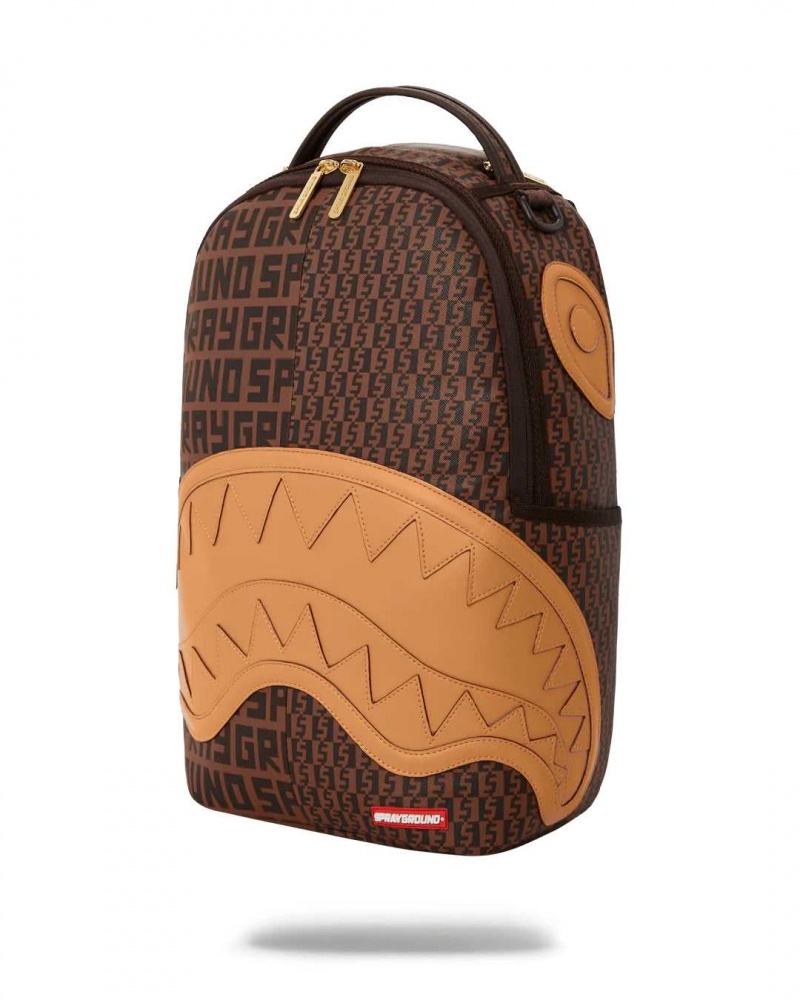 Sprayground Backpack SPLIT MONEY HENNEY Brown | DAQPX4903