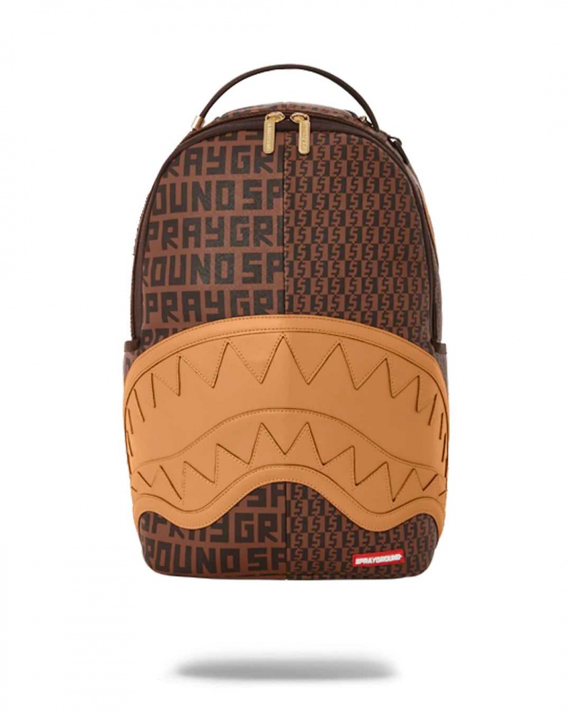 Sprayground Backpack SPLIT MONEY HENNEY Brown | DAQPX4903