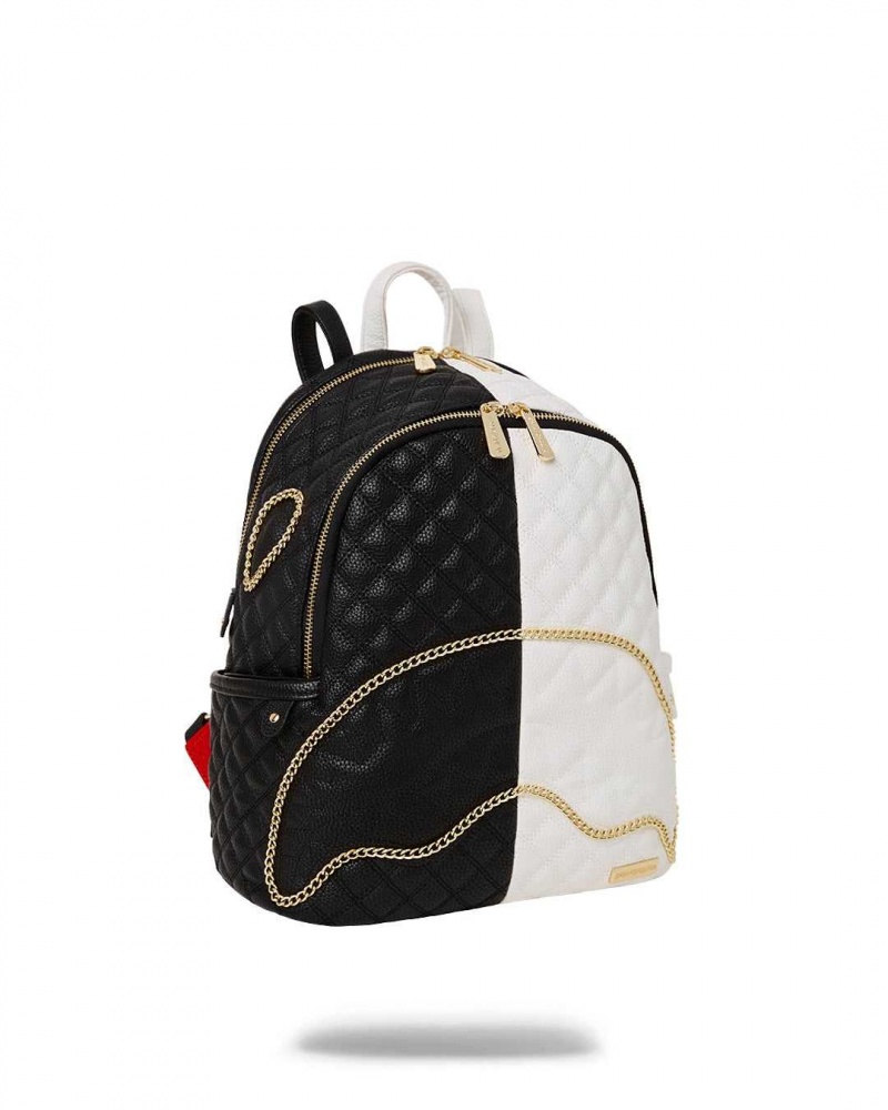 Sprayground Backpack SPLIT QUILT SHARK SAVAGE Black | UGFXL5261