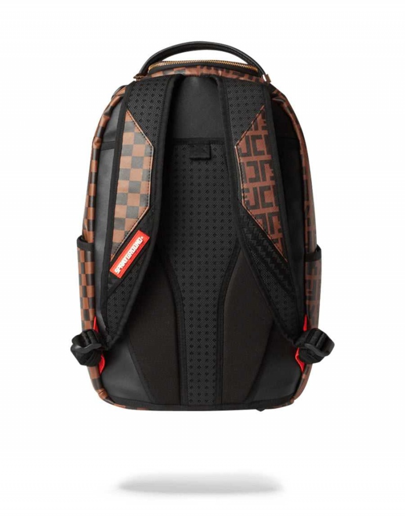 Sprayground Backpack SPLIT THE CHECK BACKPACK Brown | IHZUL6971