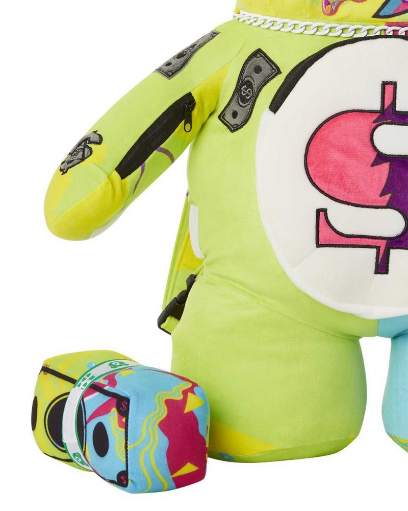 Sprayground Backpack SPLIT WEIRD BEAR BACKPACK Green | HZAQI0713