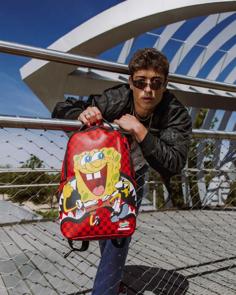 Sprayground Backpack SPONGEBOB BOLD RUN BACKPACK Red | YQUTD2049