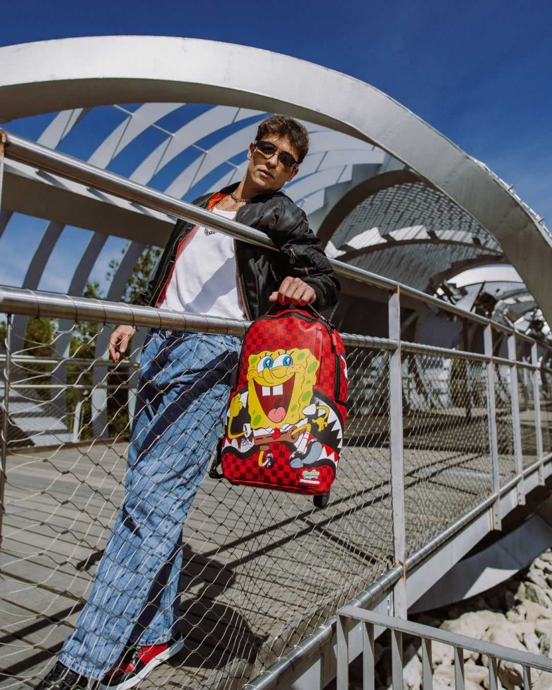 Sprayground Backpack SPONGEBOB BOLD RUN BACKPACK Red | YQUTD2049