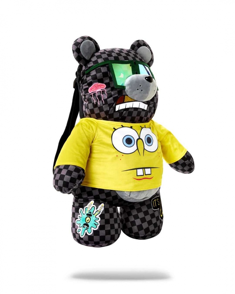 Sprayground Backpack SPONGEBOB MONEY BEAR Black | SVUGB4915