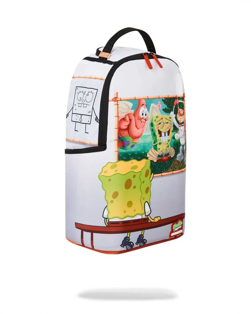 Sprayground Backpack SPONGEBOB IN MUSEUM BACKPACK White | JXKSI5170