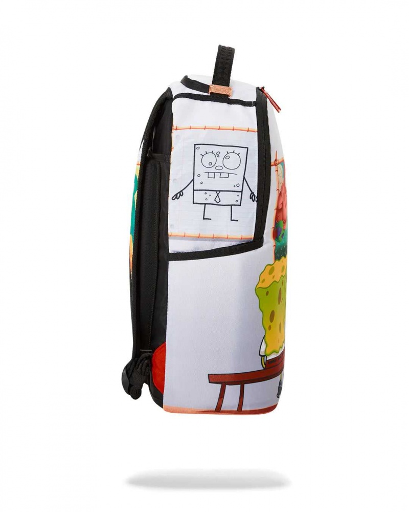 Sprayground Backpack SPONGEBOB IN MUSEUM BACKPACK White | JXKSI5170