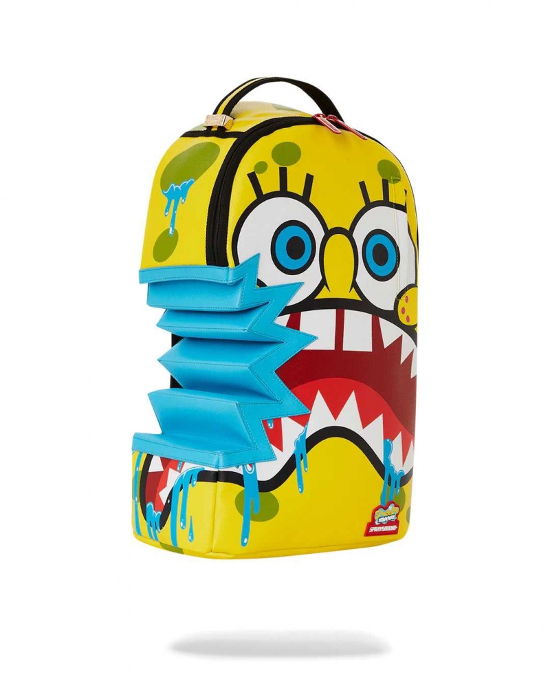 Sprayground Backpack SPONGE BITE BAG BACKPACK Yellow | FTNHL3714