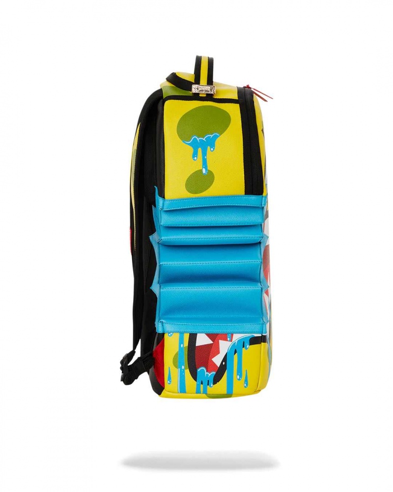 Sprayground Backpack SPONGE BITE BAG BACKPACK Yellow | FTNHL3714