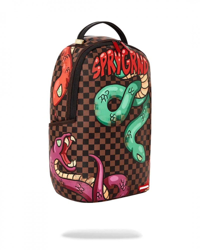 Sprayground Backpack STREET ART SIP BACKPACK Snake Brown | MKGYD6425