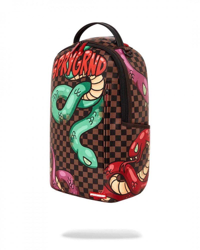 Sprayground Backpack STREET ART SIP BACKPACK Snake Brown | MKGYD6425