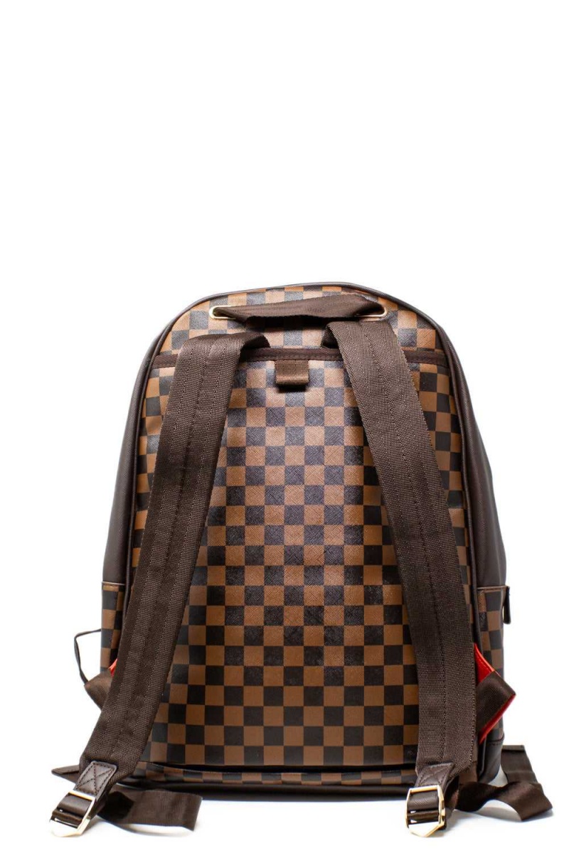 Sprayground Backpack Side Sharks In Paris Brown | VDJXQ0916