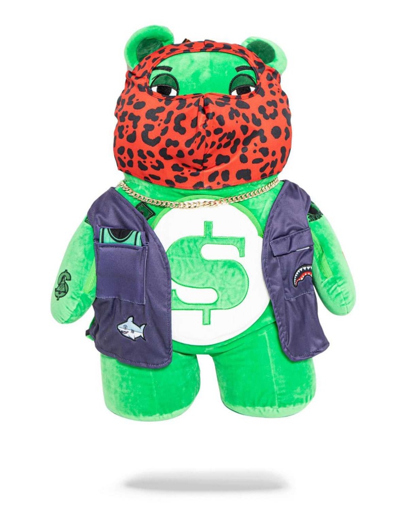 Sprayground Backpack TEDDY BEAR BACKPACK SKI MASK Green | VNFYC3904