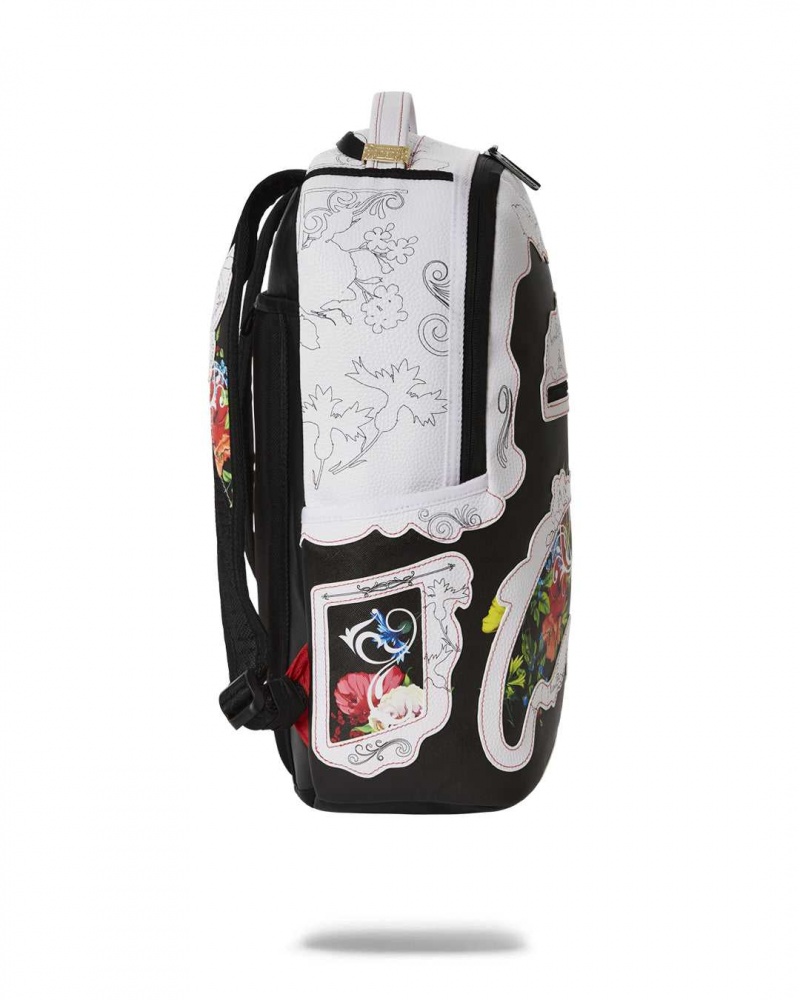 Sprayground Backpack THE FLORAL CUT DLX BACKPACK White | PBALX7384