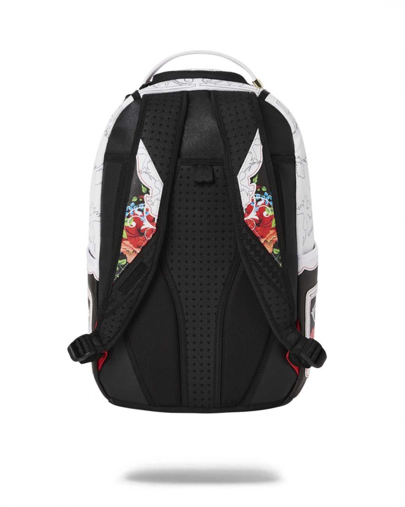 Sprayground Backpack THE FLORAL CUT DLX BACKPACK White | PBALX7384