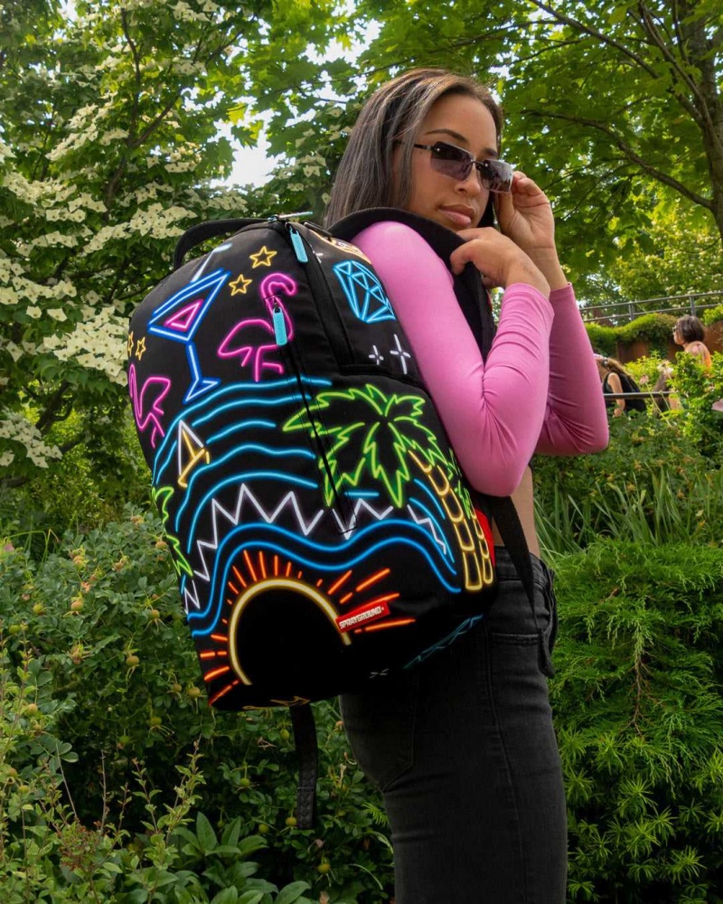 Sprayground Backpack THE NEON LIFE DLXSR BACKPACK Black | BZNMF2408