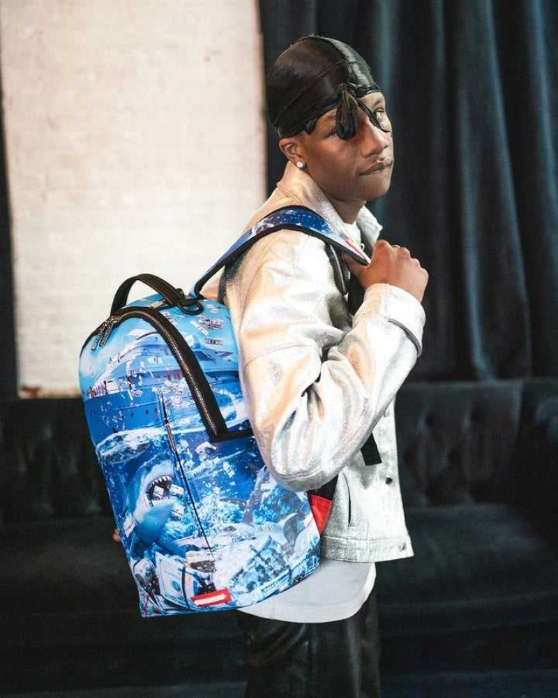 Sprayground Backpack THE SHARK OF WALL STREET BACKPACK Blue | GSWYR6038