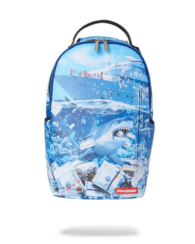 Sprayground Backpack THE SHARK OF WALL STREET BACKPACK Blue | GSWYR6038