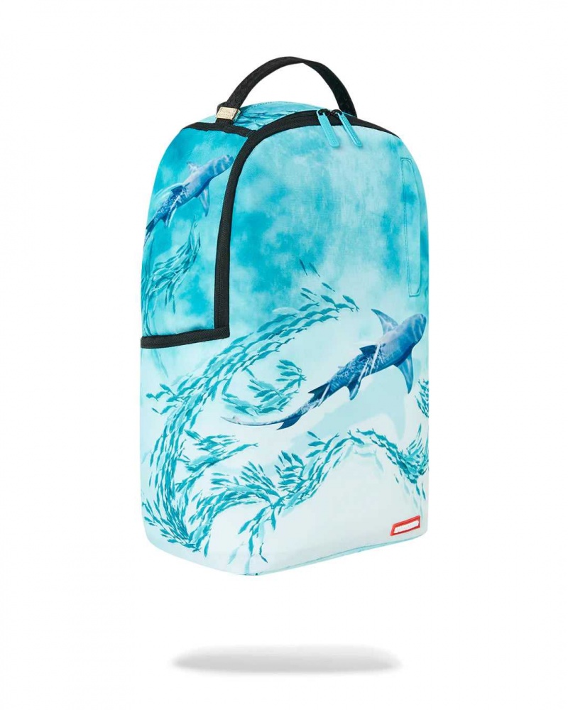 Sprayground Backpack THE SHARK HUNT DLXSR BACKPACK Blue | ERGPV3451