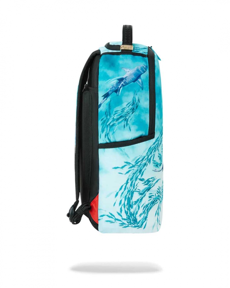 Sprayground Backpack THE SHARK HUNT DLXSR BACKPACK Blue | ERGPV3451