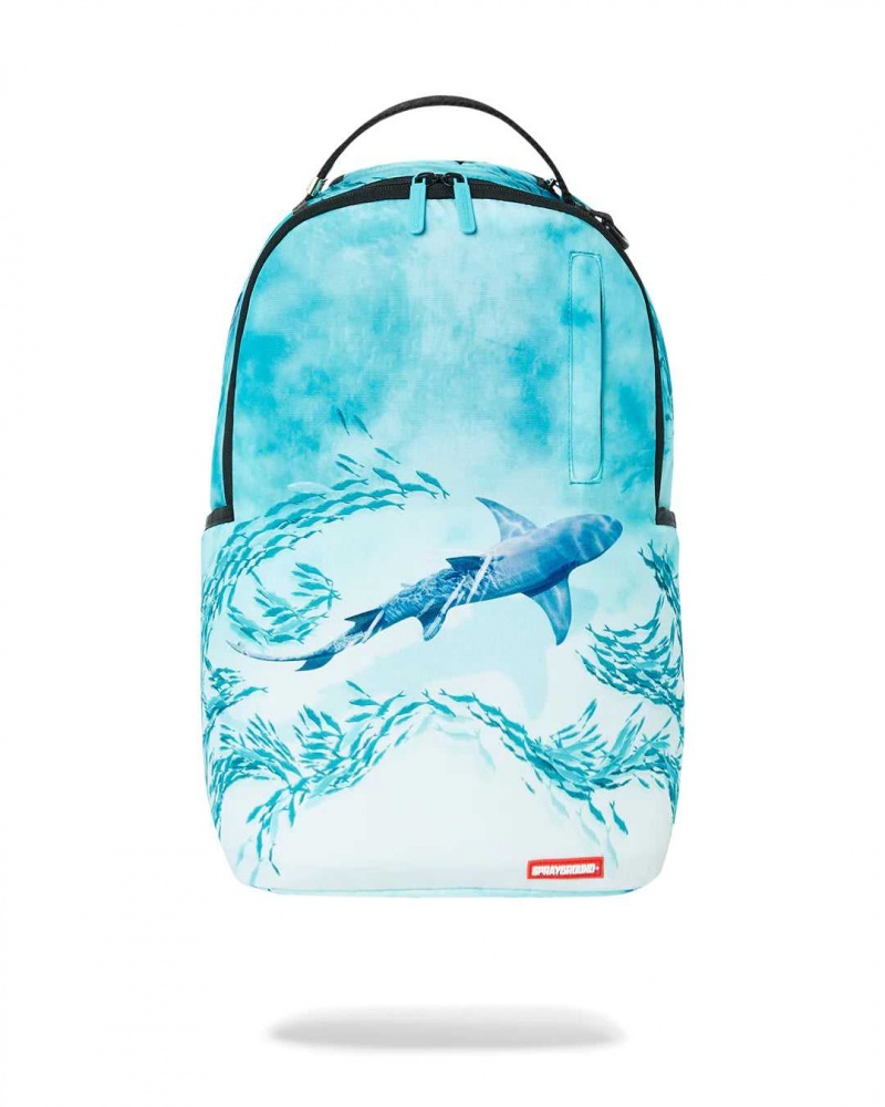 Sprayground Backpack THE SHARK HUNT DLXSR BACKPACK Blue | ERGPV3451