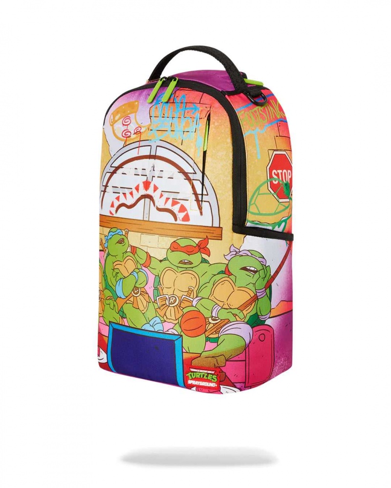 Sprayground Backpack TMNT SLEEPING BACKPACK Orange | PZKET1398