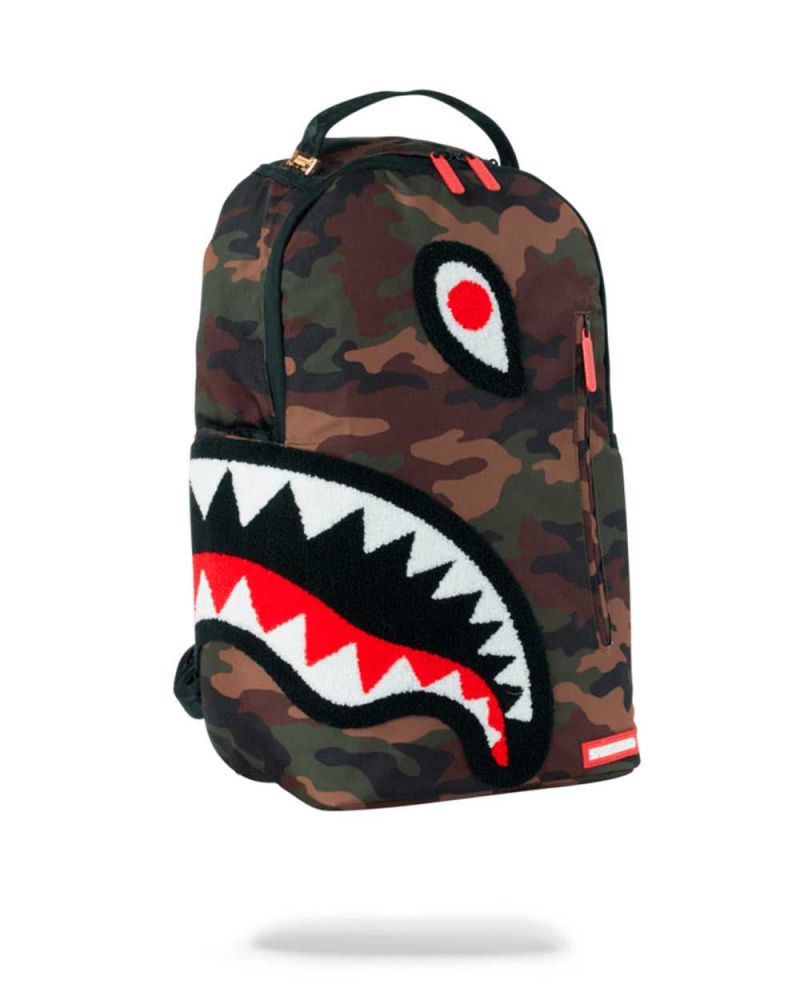 Sprayground Backpack TORPEDO SHARK Camo Green | IAOYJ0683