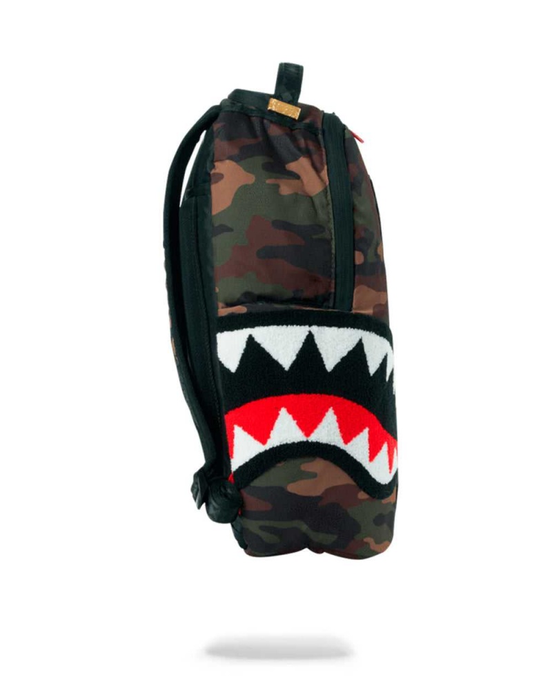 Sprayground Backpack TORPEDO SHARK Camo Green | IAOYJ0683