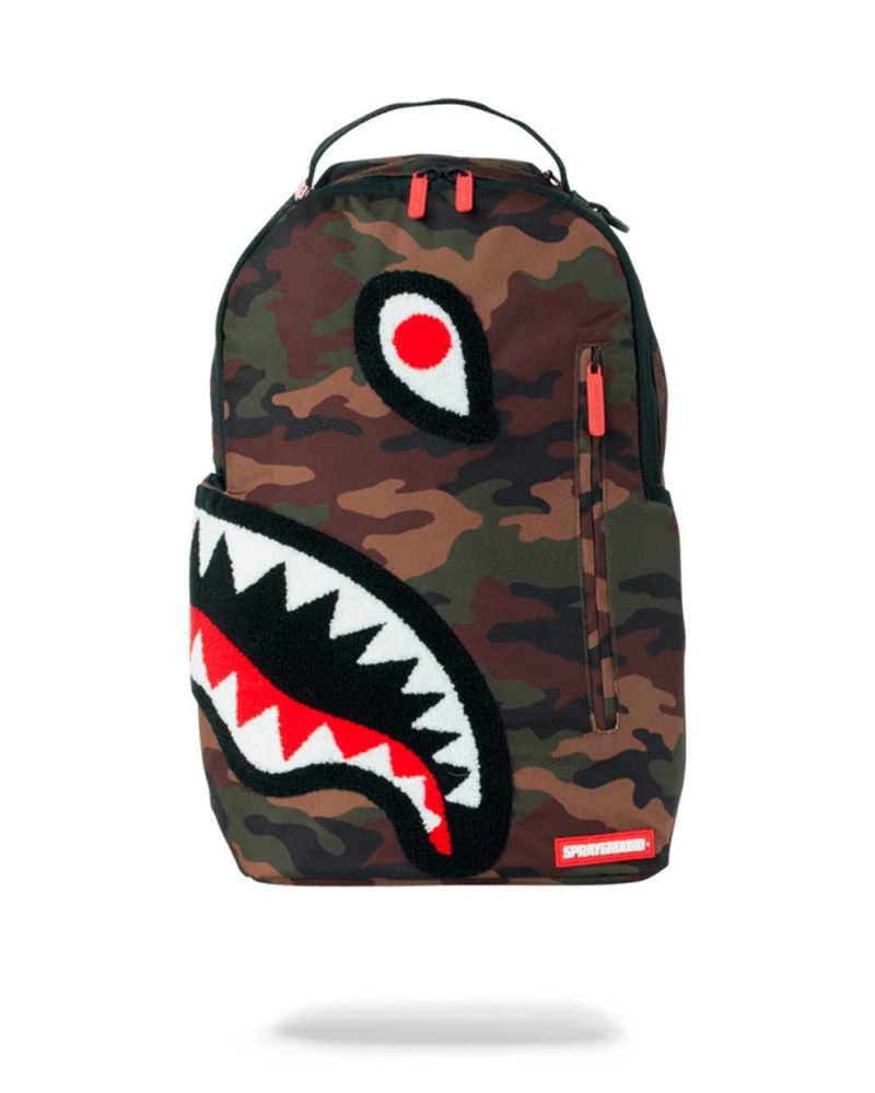 Sprayground Backpack TORPEDO SHARK Camo Green | IAOYJ0683