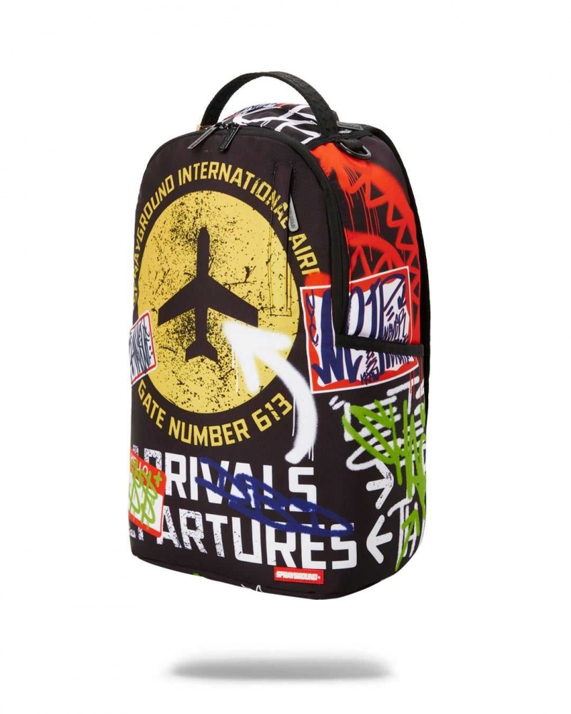 Sprayground Backpack TRASH AIRPORT Black | WANYK7053