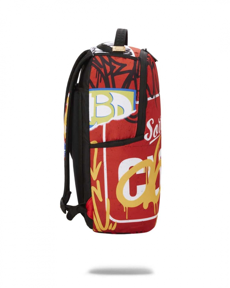 Sprayground Backpack TRASH SORRY WERE CLOSED Red | KQWIX7039