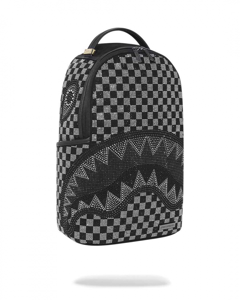 Sprayground Backpack TRINITY CHECKERED DLXFV BACKPACK Black | QPYLN6948