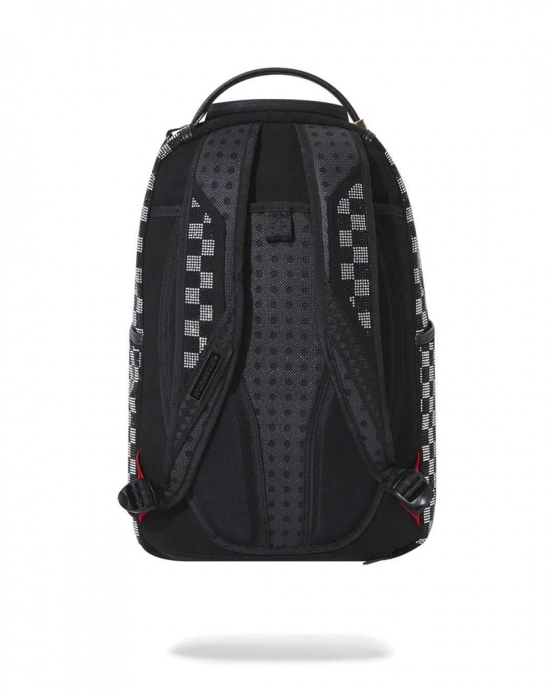 Sprayground Backpack TRINITY CHECKERED DLXFV BACKPACK Black | QPYLN6948