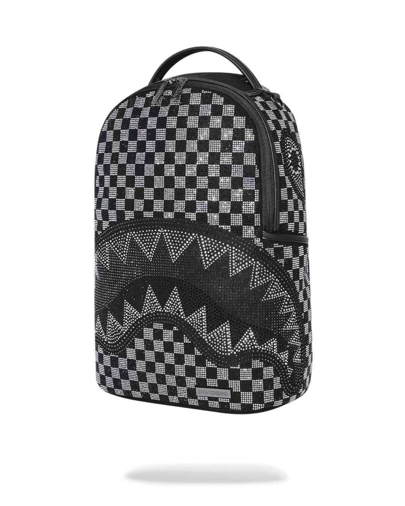 Sprayground Backpack TRINITY CHECKERED DLXFV BACKPACK Black | QPYLN6948